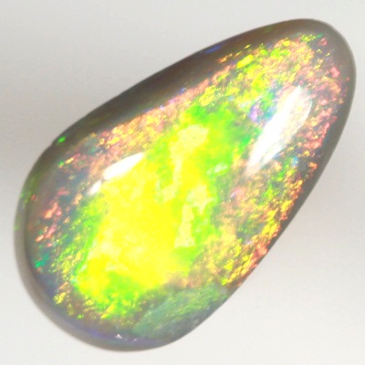 SOLID SEMI BLACK OPAL 5/5 Neon gold and green over sparkling red and blue RARE!